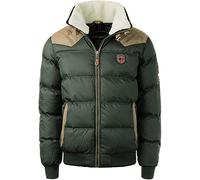 Geographical Norway ABRAMOVITCH MEN - Manteau Chaud Capuche Fourrure - Veste Chaude Homme - Blouson Manches Longues Doublure Coupe Vent Hiver - Parka Hommes Style Casual Gris foncé XL