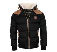 Geographical Norway Veste d'hiver Chaude Designer Hommes Hiver Veste Matelassée - Noir, S