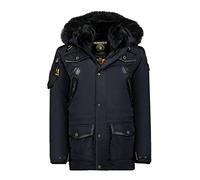 Geographical Norway ACROBATE MEN - Parka Chaude Homme Imperméable - Manteau Épais Capuche Outdoor - Blouson Chaud Coupe Vent Hiver Doublure Extérieur - Jacket Veste Hommes BLEU MARINE M