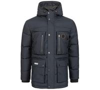 Geographical Norway Albert Men - Parka Chaude Homme Automne Hiver - Manteau Large Impermeable Deperlant Capuche - Blouson Chaud Coupe Vent Veste Hommes (Marine 3XL)