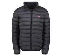 Geographical Norway Amigolor Men Basic - Doudoune Chaude Matelassee Homme Automne Hiver - Veste Manteau Chaud - Blouson Coupe Vent Manches Longues Rembourrage - Hommes (Noir L)