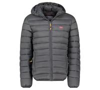 Geographical Norway Amigolor Men Hood - Doudoune Chaude Matelassee Homme Automne Hiver - Veste Manteau Chaud - Blouson Coupe Vent Manches Longues Rembourrage - Hommes (Gris Fonce XXL)