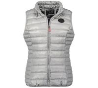 Geographical Norway Annecy Vest Basic Lady - Gilet Femme Chaude Matelassee Sans Manche-Automne Hiver Printemps Ete - Veste Manteau Chaud - Doudounes Manches Courtes Blouson (Gris Clair XL)
