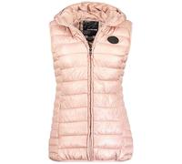 Geographical Norway Annecy Vest Hood Lady - Gilet Femme Chaude Matelassee Sans Manche-Automne Hiver Printemps Ete - Veste Manteau Chaud - Doudounes Manches Courtes Blouson (Vieux Rose XL)