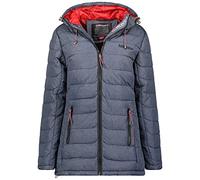 Geographical Norway Astana Lady Distribrands - Parka Chaude Femme - Manteau Epais Capuche Fausse Fourrure - Blouson Coupe Vent Hiver - Doudoune Long Doublure (MARINE M)