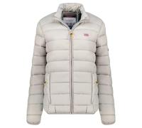Geographical Norway ATIKOLOR Femme - Doudoune Matelassée Légère - Veste Chaude Mi-Saison pour le Quotidien - Blouson Outdoor Coupe-Vent Style Urbain - Mode Automne Hiver Confortable (Gris Clair L)