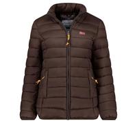 Geographical Norway ATIKOLOR Femme - Doudoune Matelassée Légère - Veste Chaude Mi-Saison pour le Quotidien - Blouson Outdoor Coupe-Vent Style Urbain - Mode Automne Hiver Confortable (Marron Fonce XL)