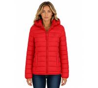 Geographical Norway Atikotal Lady Hood doudoune femme fine matelassée à capuche - blouson léger zippé avec poches latérales, badge poitrine et manche, veste mi-saison casual