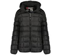 Geographical Norway Babette Lady Short Parka Longue Epaisse Chaude Femme Automne Hiver - Manteau Fin Capuche Fausse Fourure - Blouson Coupe Vent - Doudoune Elegante Femmes (Noir XL)