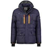 Geographical Norway Basilboli Men Veste Coupe Vent Homme Outdoor - Blouson Deperlant Manches Longues Hommes - Manteau Pluie Randonnee Saison Printemps Ete Automne Hiver (Marine L)