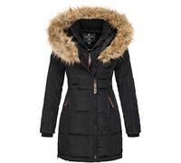 Geographical Norway Beautiful Parka Manteau Femme Capuche Fourrure (3, Black),Large