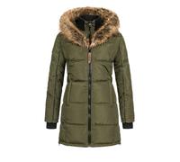 Geographical Norway Beautiful Parka Manteau Femme Capuche Fourrure (4, Kaki),X-Large