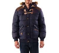 Geographical Norway Belphegore men Distribrands - Doudoune Matelassée Homme Veste Manteau Chaud Doublure Hiver Hommes - Blouson Coupe Vent Manches Longues (Bleu XL)
