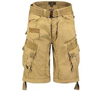 Geographical Norway Bermuda cargo Short Hunter avec ceinture et bandana UD Beige 4 XXL