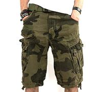 Geographical Norway Bermuda cargo pour homme - Produit de marque, Camo Kaki, XL haut