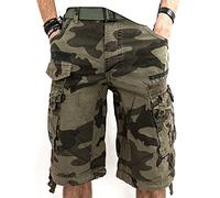 Geographical Norway Bermuda d'été cargo pour homme - Produit de marque, Camouflage gris., XXL