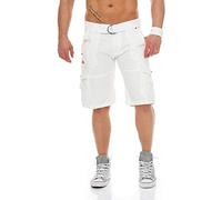 Geographical Norway Bermuda Shorts Parachute Men, Couleur:White;Tailles de Pantalons:M