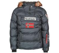 Geographical Norway BILBOQUET MEN - Parka Passe Tête Chaude Homme Imperméable - Manteau Épais Capuche Fourrure Outdoor - Blouson Chaud Coupe Vent Hiver Doublure Extérieur Veste Hommes (Gris Fonce XXL)
