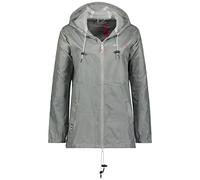 Geographical Norway Boat Lady - Veste Coupe Vent Femme Outdoor - Blouson Imperméable Manches Longues Femmes - Manteau Tactique Résistant Pluie (Gris_clair XL Taille 4)
