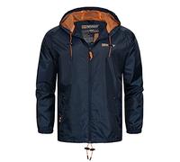 Geographical Norway Boat Men - Veste Coupe Vent Homme Outdoor - Blouson Deperlant Manches Longues Hommes - Manteau Pluie Cadeau Ideal Randonnee Saison Printemps Ete Automne Hiver (Marine S-Taille 1)