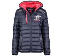 Geographical Norway Brick Lady - Doudoune Chaude Matelassee Capuche Femme Automne Hiver Printemps Ete - Veste Manteau Chaud - Doudounes Manches Longues Blouson - Femmes (Marine L)