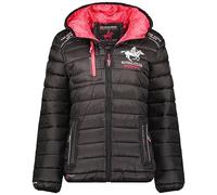 Geographical Norway Brick Lady - Doudoune Chaude Matelassee Capuche Femme Automne Hiver Printemps Ete - Veste Manteau Chaud - Doudounes Manches Longues Blouson - Femmes (Noir S)