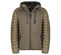 Geographical Norway Briwood Men - Doudoune Chaude Matelassee Homme Automne Hiver - Veste Manteau Chaud - Blouson Coupe Vent Manches Longues Rembourrage - Hommes (Kaki 3TG)