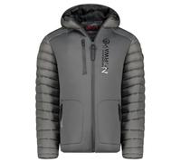 Geographical Norway Briwood Men - Doudoune Chaude Matelassee Homme Automne Hiver - Veste Manteau Chaud - Blouson Coupe Vent Manches Longues Rembourrage - Hommes (Gris Fonce L)