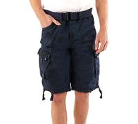 Geographical Norway Cargo Homme Short People - Bleu Marine Camo, M