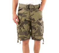 Geographical Norway Cargo Homme Short People - Gris Camouflage, M