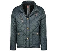 Geographical Norway Cargue Men - Doudoune Chaude Matelassée Homme - Veste Manteau Chaud Doublure Hiver Hommes - Blouson Coupe Vent Manches Longues (Noir M)
