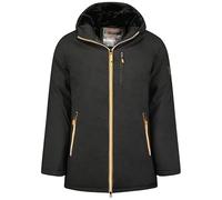 Geographical Norway Cassim Men - Doudoune Homme Capuche - Chaude Matelassee Automne Hiver - Veste Manteau Chaud - Blouson Ski Coupe Vent Manches Longues Rembourrage - Parka Hommes (Noir 3XL)