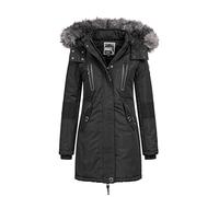 Geographical Norway CORALY Lady - Grande Parka pour Femme - Manteau Hiver Chaud - Blouson Manches Longues - Col en Fausse Fourrure Elegant - Manteaux Mode Casual (Noir L) Taille 3