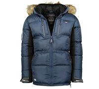 Geographical Norway Danone Men - Doudoune Chaude Matelassée Homme - Veste Manteau Chaud Doublure Hiver Hommes - Blouson Coupe Vent Manches Longues - Rembourrage Qualité Tissu (Marine S)