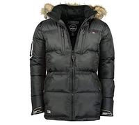 Geographical Norway Danone Men - Doudoune Chaude Matelassée Homme - Veste Manteau Chaud Doublure Hiver Hommes - Blouson Coupe Vent Manches Longues - Rembourrage Qualité Tissu (NOIR 5XL)