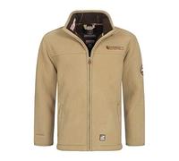 Geographical Norway Distribrands Ubolt Men - Polaire Epaisse Homme Chaude Fermure Zip - Veste Sweats Hiver Chaud Hommes Doux - Sweat Doublure Longues Manches - Ideal Automne Hiver (Beige 3XL)