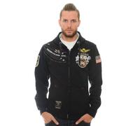 Geographical Norway faero Men Sweat Capuche Poche Kangourou Homme - Sweatshirt Logo Pull Hood Hoody Chaud Manches Longues - Hommes Printemps Ete Automne Hiver (Noir S)