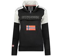 Geographical Norway Fagostino Lady - Sweat Femme Capuche Poches Kangourou - Sweatshirt Femmes Pull Casual Manches Longues Chaud (Noir XXL Taille 5)
