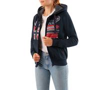 Geographical Norway FARLOTTE Lady - Sweat Femme Manches Longues Chemise Poches - Sweat Femme Manches Longues Pull Hiver - Veste à Capuche Hoodies Hoodie Casual Classic (Marine, XL)