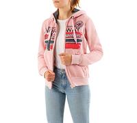 Geographical Norway FARLOTTE Lady - Sweat Femme Manches Longues Chemise Poches - Sweat Femme Manches Longues Pull Hiver - Veste à Capuche Hoodies Hoodie Casual Classic (Rose Pale, S)