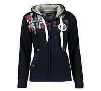 Geographical Norway Fespote Lady - Sweat Femme Zip Capuche Poches - Sweatshirt Manches Longues Chaud Hoodie Veste - Pull Femmes Saison Printemps Ete Automne Hiver (Marine XXL)