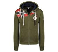 Geographical Norway FESPOTE Men - Sweat À Capuche Poche Kangourou Homme - Sweats À Logo Homme - Sweatshirt Shirt Hoody Chaud Manches Longues - Hoodie Hiver Sport Casual Regulier (KAKI XXL)