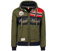 Geographical Norway Flyer Men - Sweat À Capuche Et Poche Kangourou Pour Homme - Sweats Shirts À Logo Pour Homme - Sweat Shirt Hoody Manches Longues (KAKI L)
