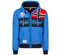 Geographical Norway Flyer Men - Sweat À Capuche Et Poche Kangourou Pour Homme - Sweats Shirts À Logo Pour Homme - Sweat Shirt Hoody Manches Longues (BLEU ROYAL XXL)