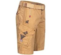 Geographical Norway FVS Production H-H Short cargo Longueur genou - Pour été, vacances, loisirs - Taille L / W33 - Couleur : beige, beige