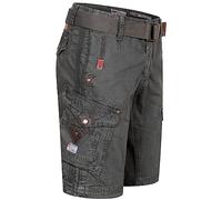 Geographical Norway FVS Production H-H Short cargo - Longueur genou - Pour été, vacances, loisirs - Taille M / W32 - Couleur : tempête, gris