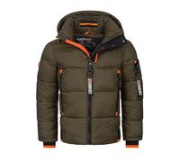 Geographical Norway FvS Production H-H Veste d’hiver parka pour hommes, avec doublure chaude et matelassée, pour l’extérieur, kaki, XL
