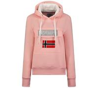 Geographical Norway Gadrien Lady - Sweat Femme Zip Capuche Poches - Sweatshirt Pull Manches Longues Chaud Hoodie Veste - Femmes Printemps Ete Automne Hiver (Rose Pale S)