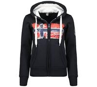 Geographical Norway Gayto Lady - Sweat Femme Capuche Poches Kangourou - Sweatshirt Femmes Pull Casual Manches Longues Chaud (Marine M Taille 2)