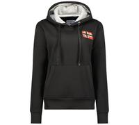 Geographical Norway Geniferama Lady - Sweat Femme Capuche Poches Kangourou - Sweatshirt Pull Manches Longues Chaud - Hoodie Veste Femmes Printemps Ete Automne Hiver (Noir L)
